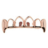 14K Rose Gold Plated 4 Open Top Vampire Teeth Fang Grillz