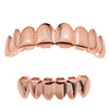 14K Rose Gold Plated 8 on 6 Teeth Grillz Set