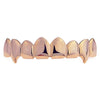 14K Rose Gold Plated 8 Top Teeth Vampire Fang Grillz