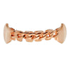 14K Rose Gold Plated Cuban Bottom Vampire Fangs Grillz