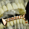 14K Rose Gold Plated Cuban Bottom Vampire Fangs Grillz