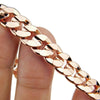 14K Rose Gold Plated Cuban Curb Link Bracelet 9" x 9MM