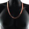 14K Rose Gold Plated Herringbone Chain 24" x 9MM