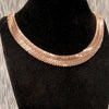14K Rose Gold Plated Herringbone Chain Necklace 20" x 14MM