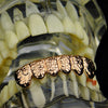 14K Rose Gold Plated Nugget Bottom Teeth Grillz