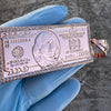 14k Rose Gold Plated One Hundred Dollar Bill  $100 Cash Pendant