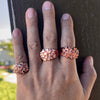 14K Rose Gold Plated over 925 Silver Nugget Ring Brutalist Pinky 6-12