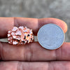 14K Rose Gold Plated over 925 Silver Nugget Ring Brutalist Pinky 6-12