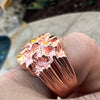 14K Rose Gold Plated over 925 Silver Nugget Ring Brutalist Pinky 6-12