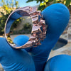 14K Rose Gold Plated over 925 Silver Nugget Ring Brutalist Pinky 6-12