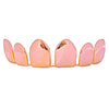 14K Rose Gold Plated Permanent Cut Perm Cuts Top Teeth Pre-Made Grillz