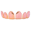 14K Rose Gold Plated Permanent Cut Perm Cuts Top Teeth Pre-Made Grillz