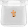 14K Rose Gold Plated Plain Cross Single Tooth Cap