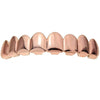 14K Rose Gold Plated Plain Eight Top Teeth Grillz