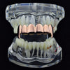 14K Rose Gold Plated Plain Top Teeth Vampire Fangs Grillz