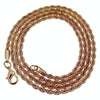 14K Rose Gold Plated Rope Chain Necklace 24" x 3MM