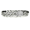 14k White Gold Plated Cuban Link Iced Bracelet  AAAA CZ 8" In x 12MM