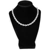 14K White Gold Plated CZ Rope Chain 18" x 8MM