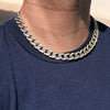 18" inch 14k Gold Plated Cuban Link Chain Iced CZ Bling Out Necklace 13mm 16-24"