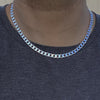 18" INCH 925 Sterling Silver Flat Cuban Link Chain Necklace 7MM 18-24"