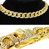 18k Gold Plated 16" x 13MM Iced Cuban Flooded Out Necklace