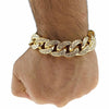 18k Gold Plated 18" Choker & Iced Bracelet 18MM