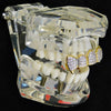 18k Gold Plated 2-Tone CZ Iced Flooded Out Top Fangs Grillz