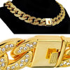 18k Gold Plated 30" x 18MM Iced Flooded Out Cuban Link Chain Necklace