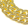 18k Gold Plated 30" x 18MM Iced Flooded Out Cuban Link Chain Necklace