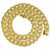 18k Gold Plated 30" x 18MM Iced Flooded Out Cuban Link Chain Necklace
