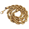 18k Gold Plated 316L Stainless Steel Rope Chain Necklace 10MM 24"