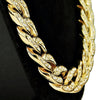 18k Gold Plated 36" x 18MM Iced Cuban Chain Necklace