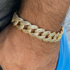 18K Gold Plated Baguette Iced Flooded Out Bracelet