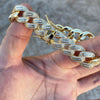 18K Gold Plated Baguette Iced Flooded Out Bracelet