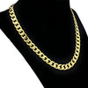 18K Gold Plated CMD Cuban Link Necklace 9MM 18"