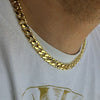 18K Gold Plated CMD Cuban Link Necklace 9MM 18"