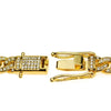 18K Gold Plated Cuban Bracelet Iced Flooded Out 8mm x 8.5" Inch