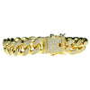 18k Gold Plated Cuban Link Iced Bracelet AAAA CZ 8" In x 12MM