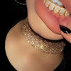 18K Gold Plated CZ Iced Flooded Out Bottom Teeth Grillz