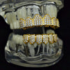 18K Gold Plated CZ Iced Flooded Out Teeth Grillz Set