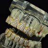 18K Gold Plated CZ Iced Flooded Out Teeth Grillz Set