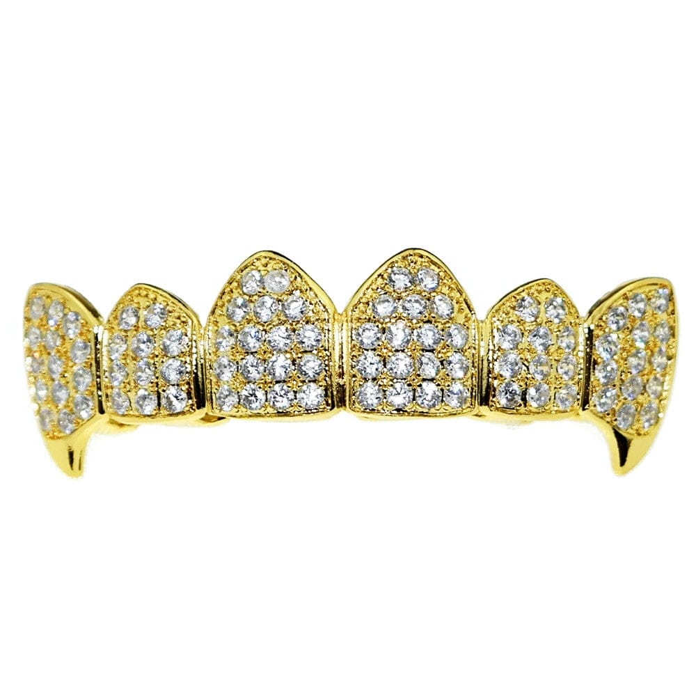 Bling Cartel Big Rounded Square Stud Earrings – Gold Plated, Iced CZ, 15mm