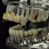 18K Gold Plated CZ Iced Flooded Out Top Fang Iced Flooded Out Grillz