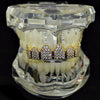 18K Gold Plated CZ Iced Flooded Out Top Teeth Iced Flooded Out Grillz