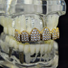 18K Gold Plated CZ Iced Flooded Out Top Teeth Iced Flooded Out Grillz