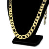 18k Gold Plated Figaro Link Chain Necklace 12MM Thick 30" Inch