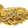 18K Gold Plated Finish over Stainless Steel Rope Chain Necklace 4mm x 24"