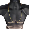 18K Gold Plated Finish over Stainless Steel Rope Chain Necklace 4mm x 30"