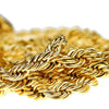 18K Gold Plated Finish over Stainless Steel Rope Chain Necklace 6mm x 24"