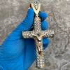 18K Gold Plated Huge Crucifix Cross Pendant Cuban Chain Necklace 30"